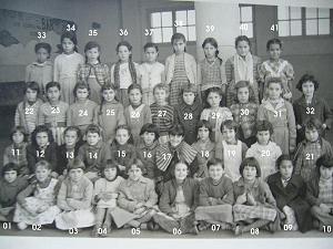 ECOLE DE LA CITE PETIT FILLES 1958 CM1 MME DJIAN